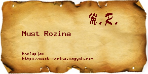 Must Rozina névjegykártya